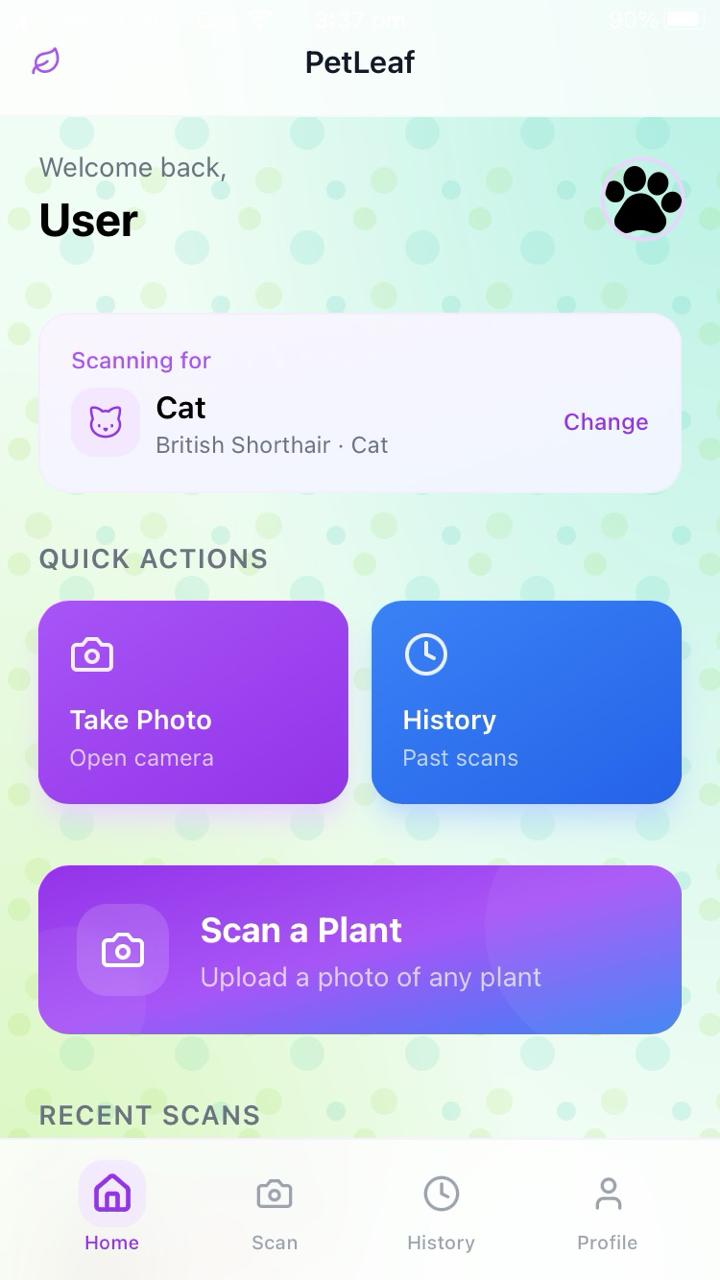PetLeaf app preview
